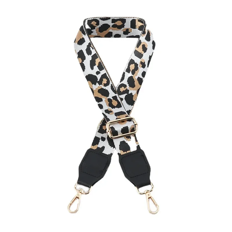 New Versatile Cross Border Leopard Dot With Leather Available Bag Strap Shoulder Strap Wholesale Bag Single Shoulder Strap Adjus