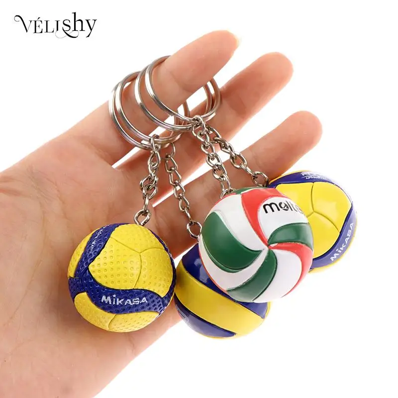 Fashion PVC Volleyball Keychain Ornaments Business Volleyball Gifts Beach Ball Sport For Players Men Women Key Chain Gift