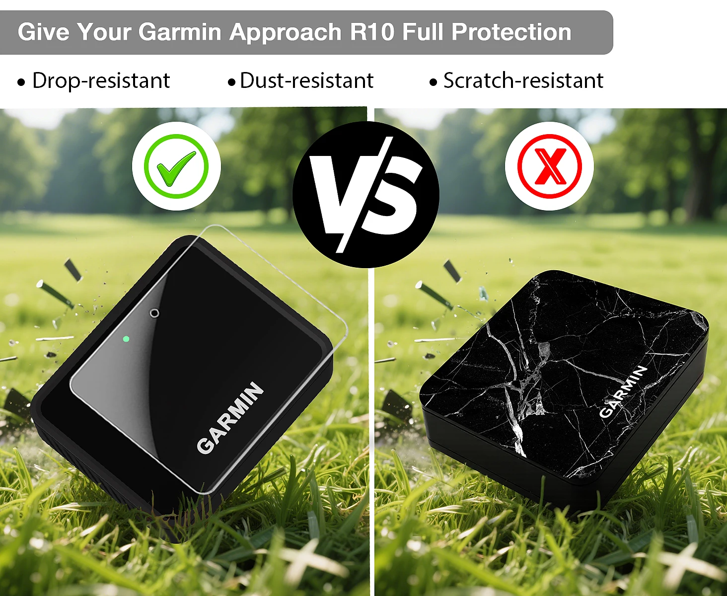 Weiche Silikonhülle für Garmin Approach R10 Golf Launch Monitor, stoßfeste Schutzhülle mit Displayschutzfolie, Zubehör – Detail 4