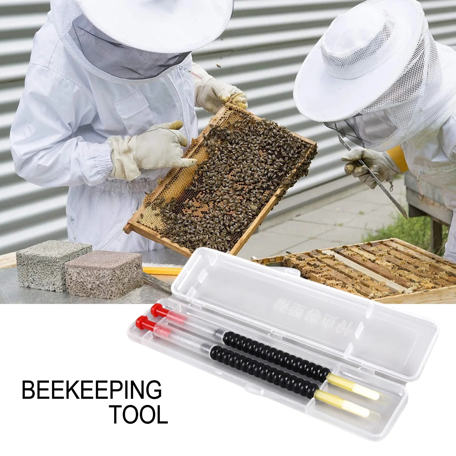 2pcs Beekeepers Grafting ToolsBeekeepers Grafting Tools For Rearing Queen Bees Retractable Beekeeping Hive Shift Supplies 2