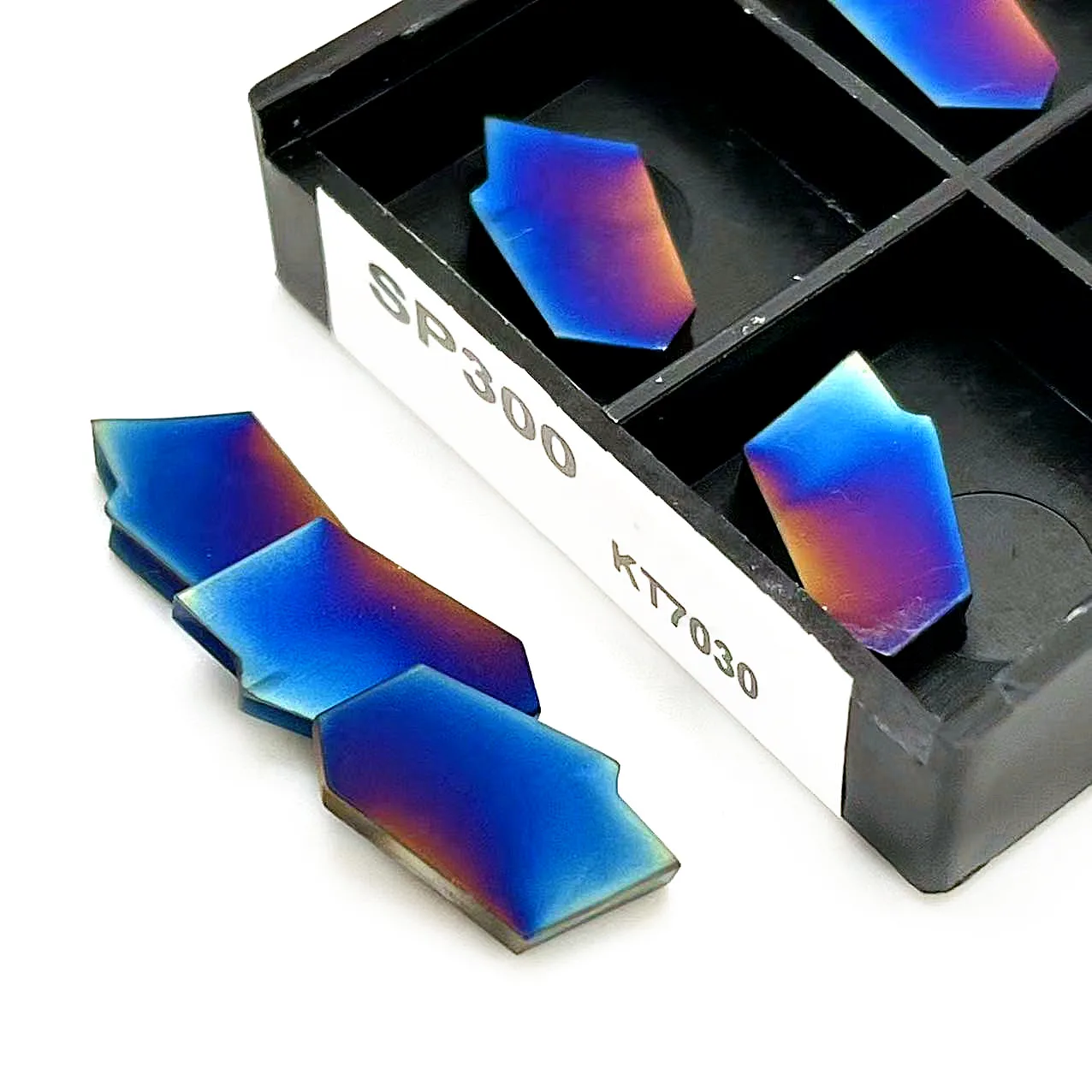 10 stücke Nano Blau serie drehmaschine werkzeug SP300 Einsätze Hartmetall stoßen klinge Cutter CNC Drehmaschine Nut Werkzeug Halter für Stahl
