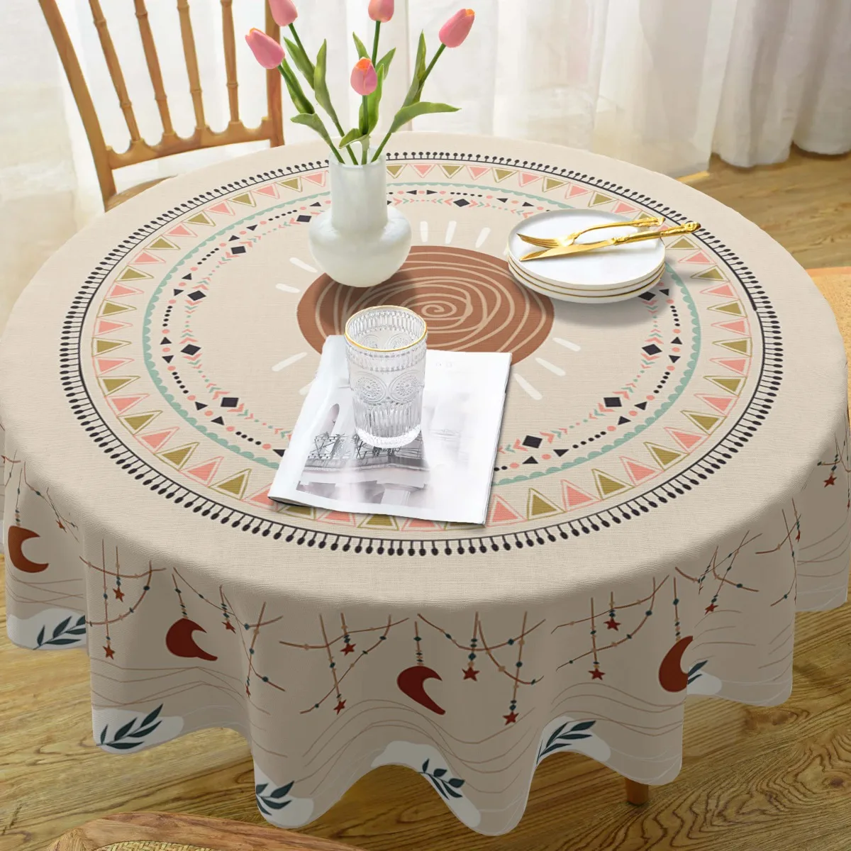 1 PC Bohemian-style Mandala Tablecloth - A decorative tablecloth for a party or garden decoration - A giftzyc