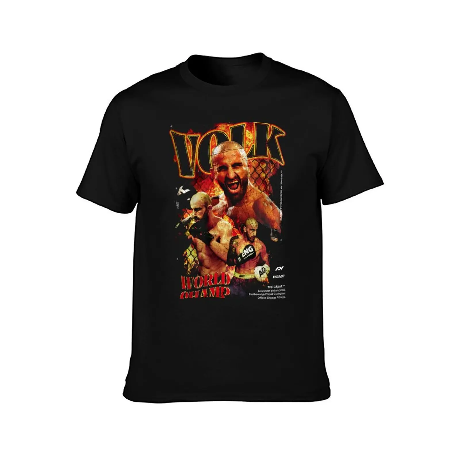 Alexander Volkanovski World Champ T-Shirt Basic Solid Color Casual Tee Shirt T-Shirt