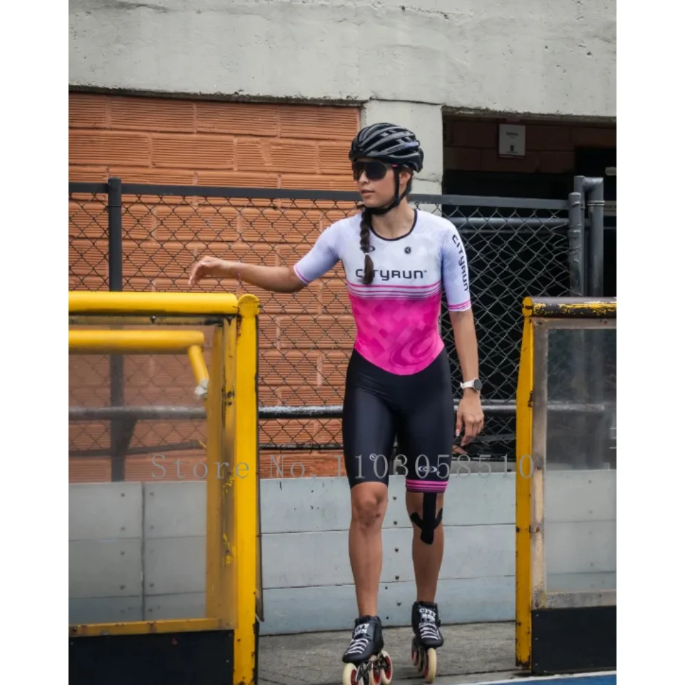 Women Speed Skating Skates Suit Triathlon Speed Inline Roller Skate Monkey Skinsuit Comfortable Fast Skating 2025