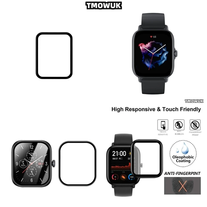 

For Amazfit BIP 3 5 6 U Pro Active Unity GTS 2E 2 3 4 MINI - Anti - Scratch Soft Flexible Screen Protective Film - 3D Curved Ful