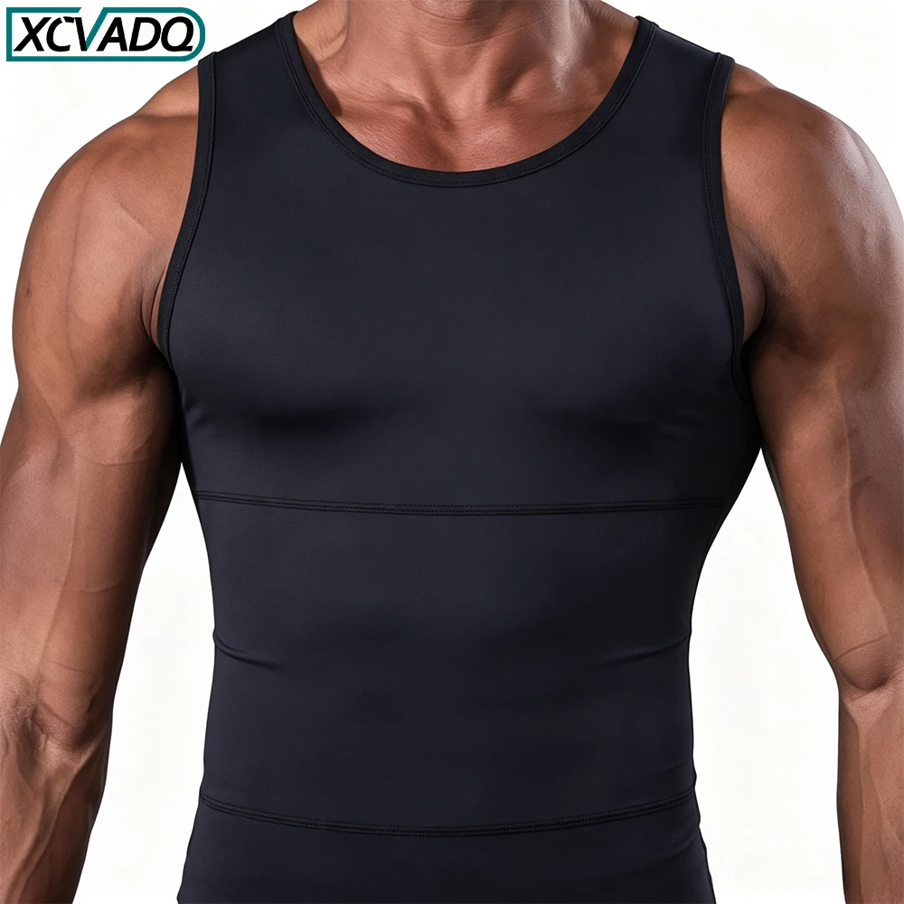 1Pcs Slimming Body Shaper Tank Top for Men Compression Sleeveless Vest, Abs Abdomen & Chest Control Workout Daily Shapewear