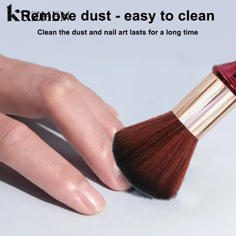 Escova profissional para unhas, cerdas macias para manicure, pedicure, acrílico e gel, limpador de cutícula e remoção de poeira