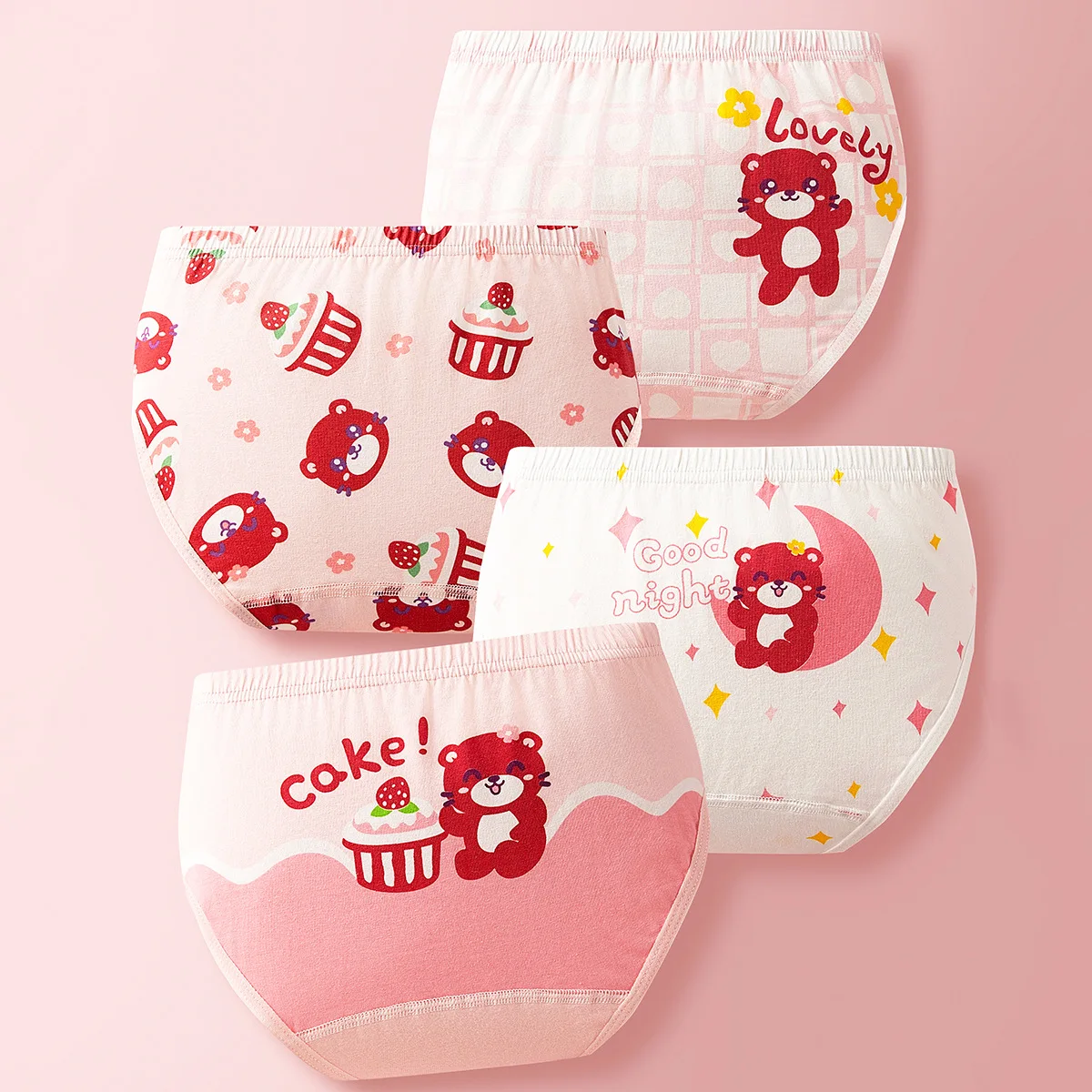 4 قطعة الفتيات القطن سراويل لينة طفل جميل شخصية نمط الكرتون اللباس الداخلي الطلاب الملاكم ملخصات الاطفال الملابس الداخلية الأطفال الملاكمين