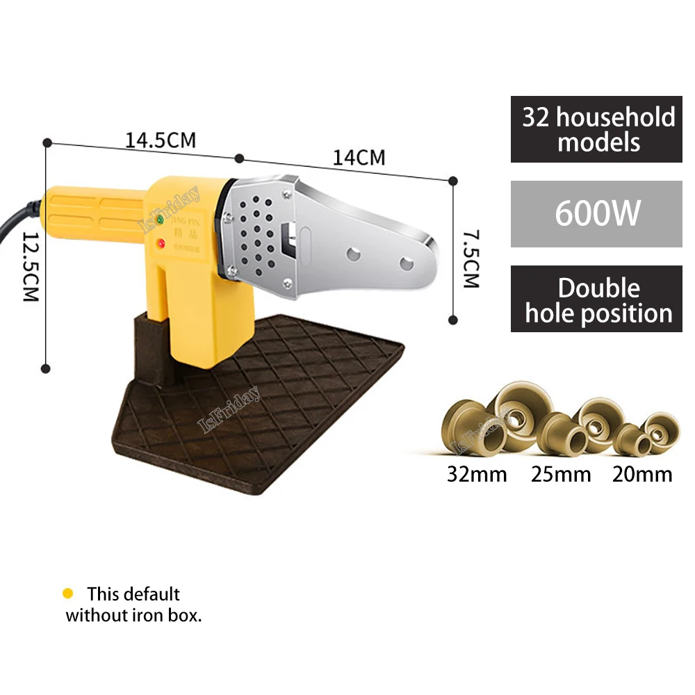 Plastic Pipe Welding Machine 220V PPR Water Pipe Hot Melt Machine Heat Capacity Machine Hot Melt Tool Pipe Welding Tool Suitable