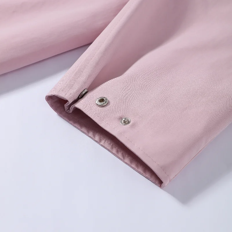 Damen Lange Jacken mit Stehkragen, Einreihige Oversize-Trenchcoats, Street-Style Damenmantel mit Langen Ärmeln, Einfarbig und Locker Geschnitten, Neue Oberbekleidung – Detail 9