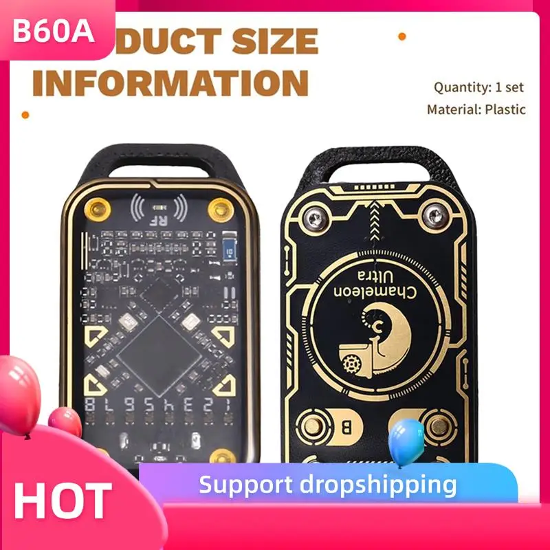 

B60A Chameleon Ultra RFID Smart Chip Reader+2XCUID Keychain Smart Card Emulator NFC Duplicator 125K 13.56M ID IC Card Decode