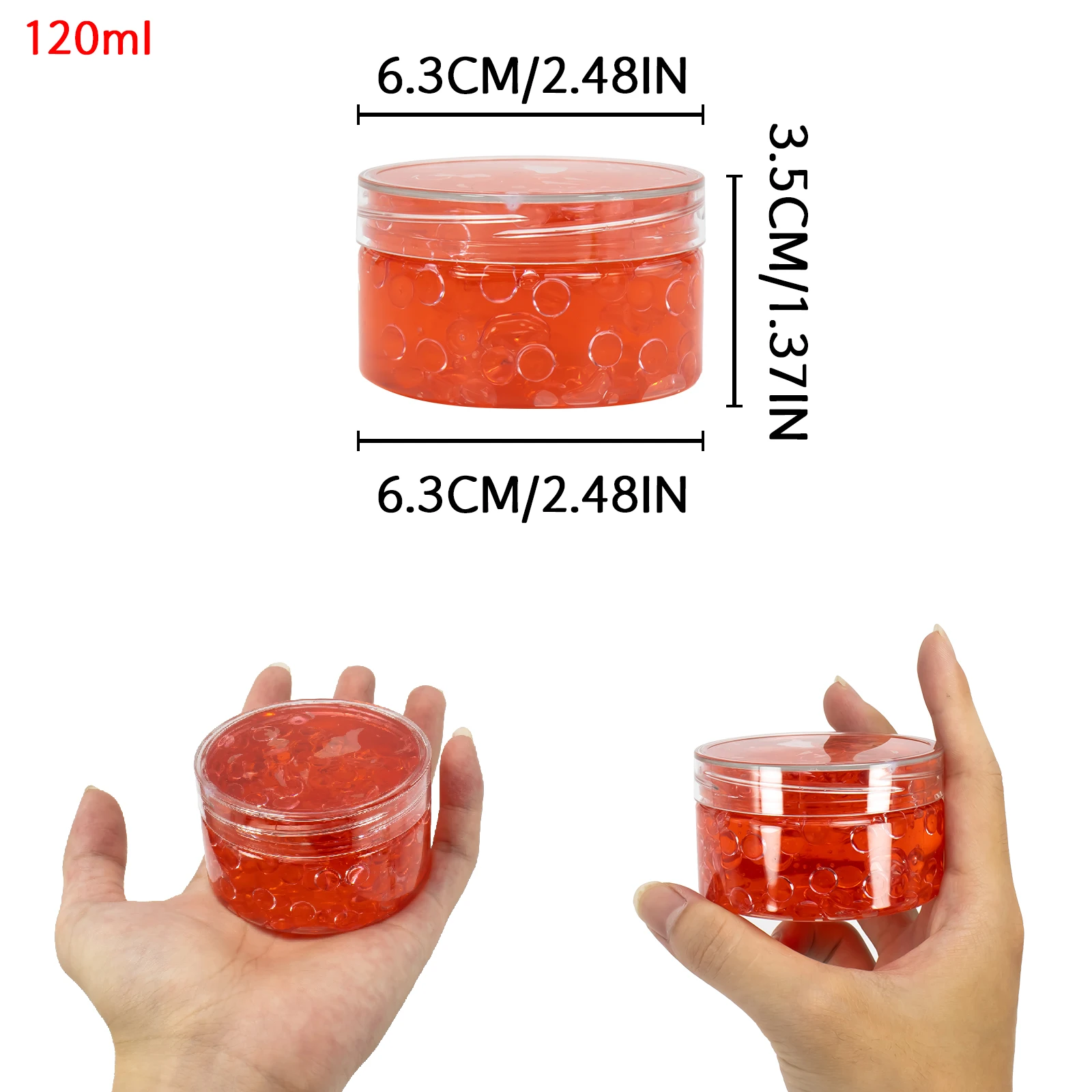 120ml Scented Clear Slime Kit Toy with Flat Bead, Stretchy & Non-Sticky Crystal Slime Pack Gift for Party Present Favors