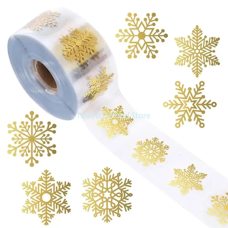 

Y88B Christmas Gift Snowflake Sticker Aesthetic Sticker Christmas Label Envelope Seals Decorative Sticker for Card Decoration