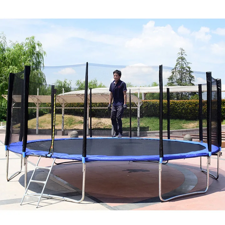 Hot Selling Grootschalige Commerciële Outdoor Fitness Met Mesh Stuiterende Trampoline Bed