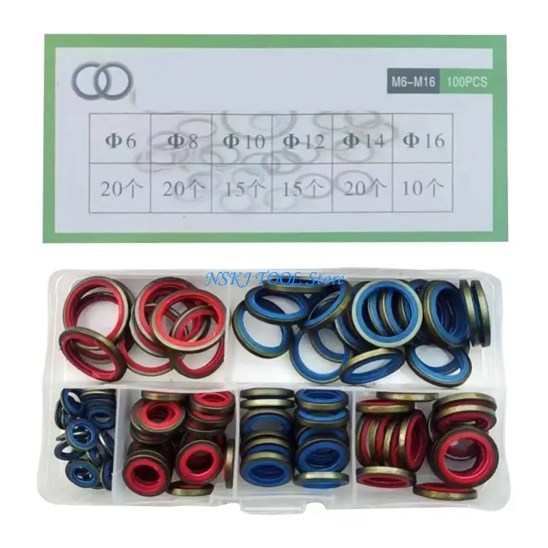 L8RC Professional O Rings Set Oil Resistant Seal with Storage Case for Projects