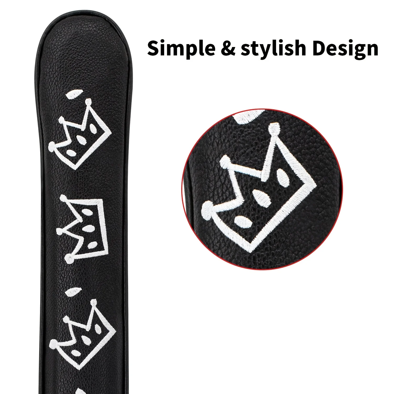 1pc Cheese Crown Style Directional Golf Club Head Cover, Trendy Golf Direction Stick - A Durable Protective image 3