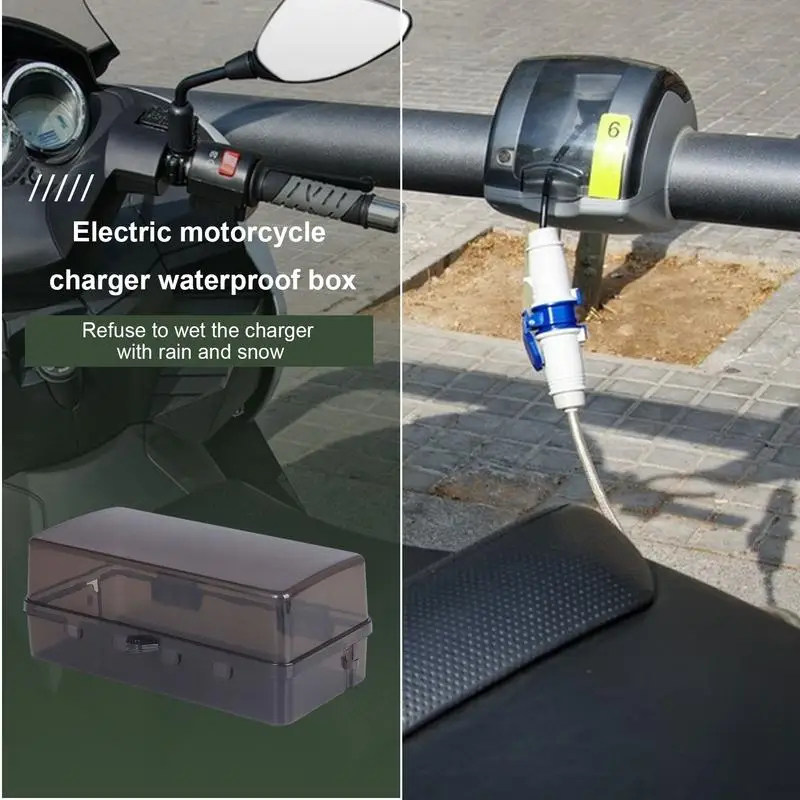 Waterproof Plug Box Outdoor Power Strip Storage Cable Management Box Multifunctional Rain-Proof Weather Proof Plug Box With Lock