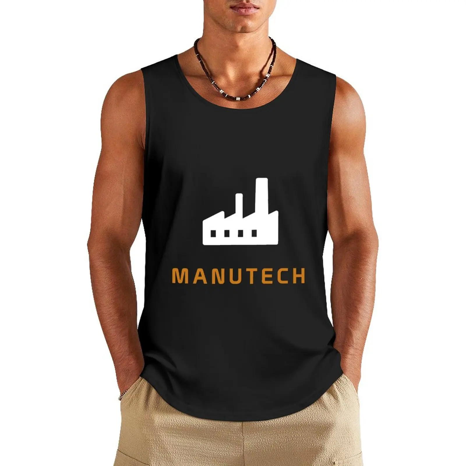 Terraforming Mars: Manutech Tank Top gym clothing anime clothes Man summer clothes Gym man