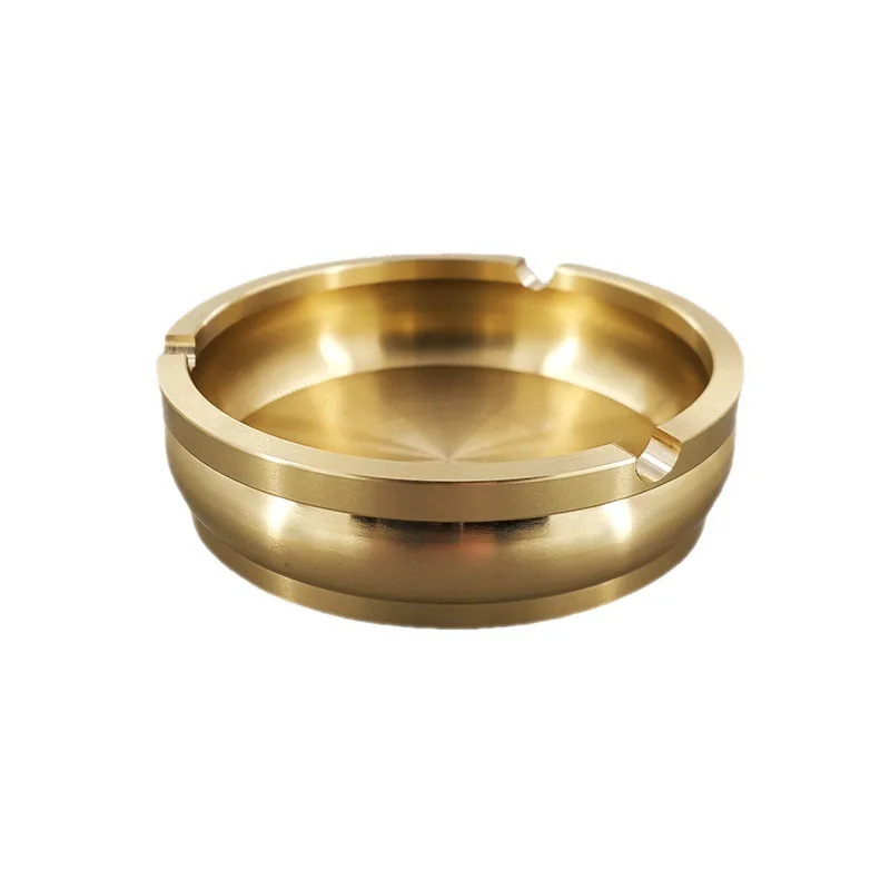 Portable Brass Ashtray Home Ashtray Office Hotel Ashtray Desktop Ornament Car Office Ashtray All Copper Solid Ashtray