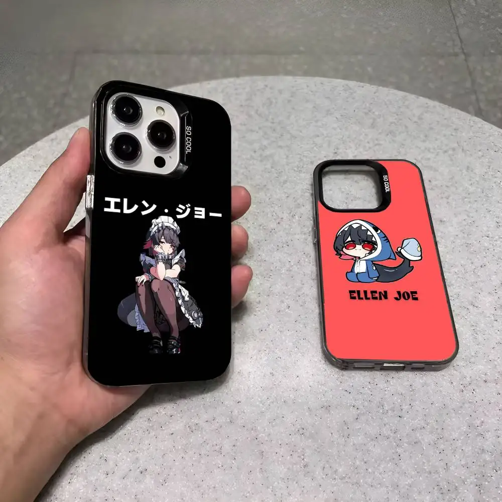 

1 шт. ZZZ E-ellen J-joe чехол для телефона IMD цвет серебристый корпус для IPhone17 16 15 14 13 12 11 Pro Max Plus