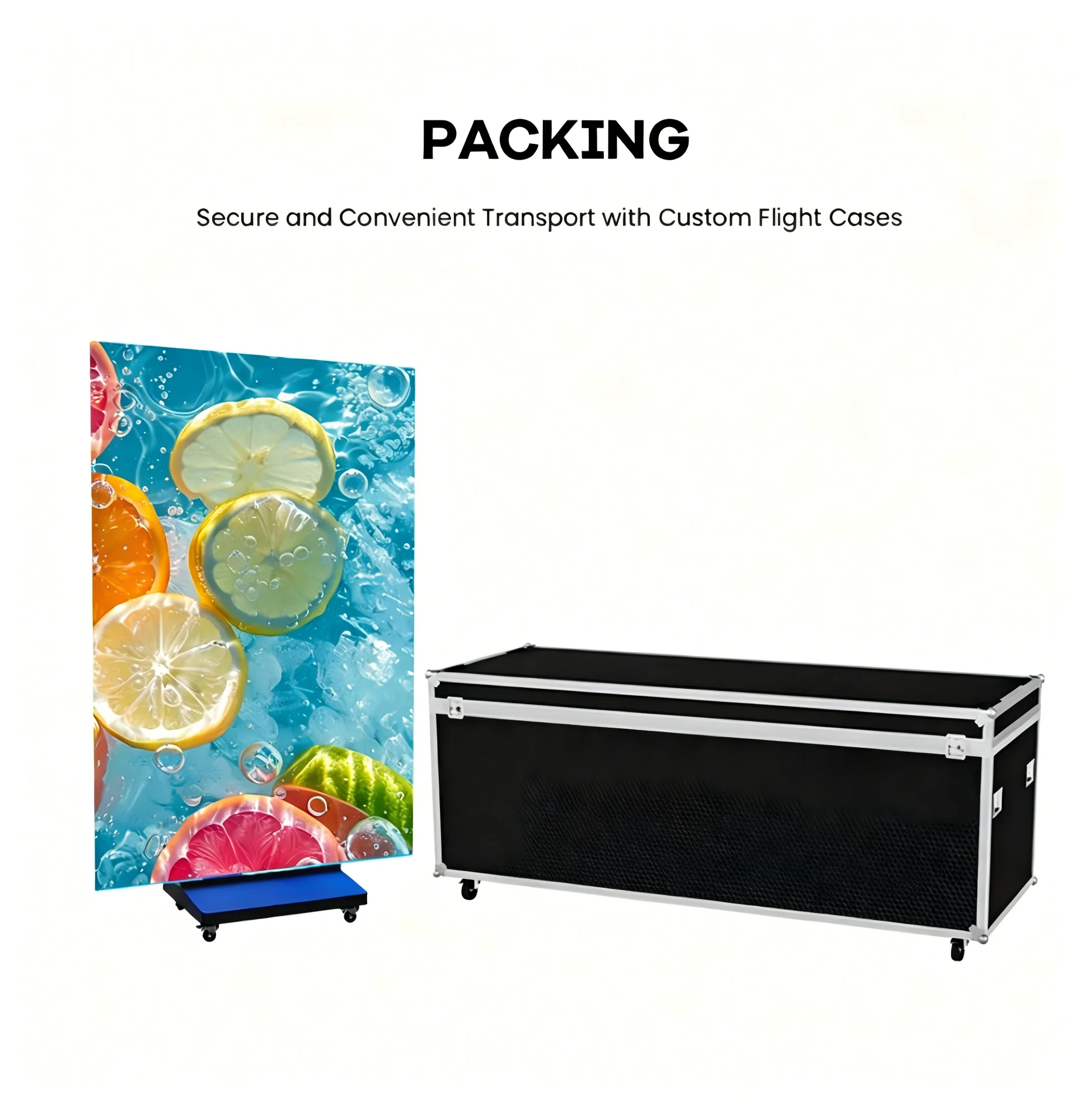 4K High Brightness P2.5 Indoor  LED Poster Screen GOB Digital Signage Portable WiFi APP Control Advertising Display