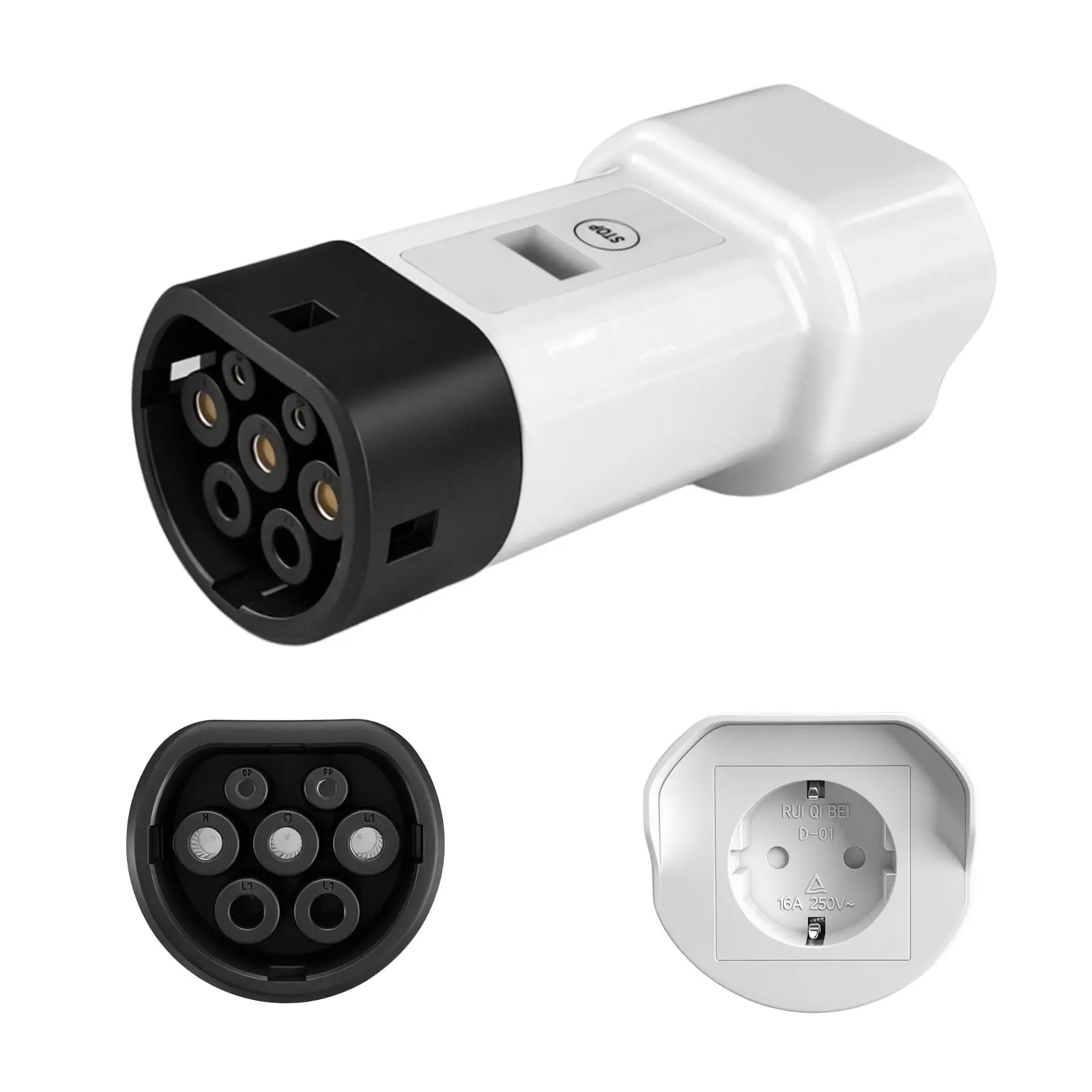 

Type 2 Car V2l To 16A EU Socket Adapter Convert Type2 Discharge For 220V AC Travel Charging For MG