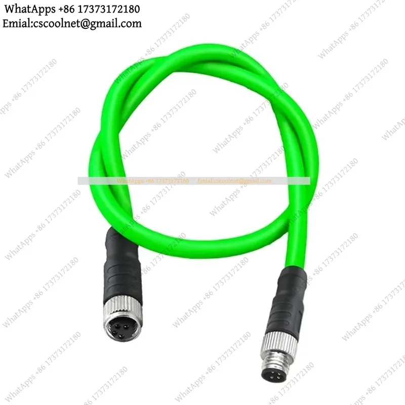 JS01 M8 Double Shield Ethernet Cable RJ45 4 Pin A-code Network Plug D-code Male Female High Flexible Drag Chain Aviation Sensor