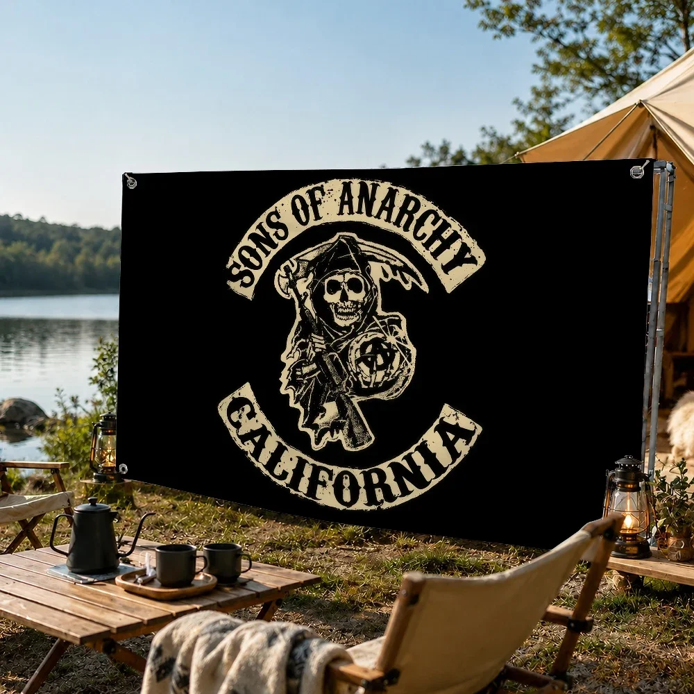 TVShow Sons of A-Anarchy Movie Flag Decoration Outdoor Picnic Party Art Hanging Home Camping Party Banner