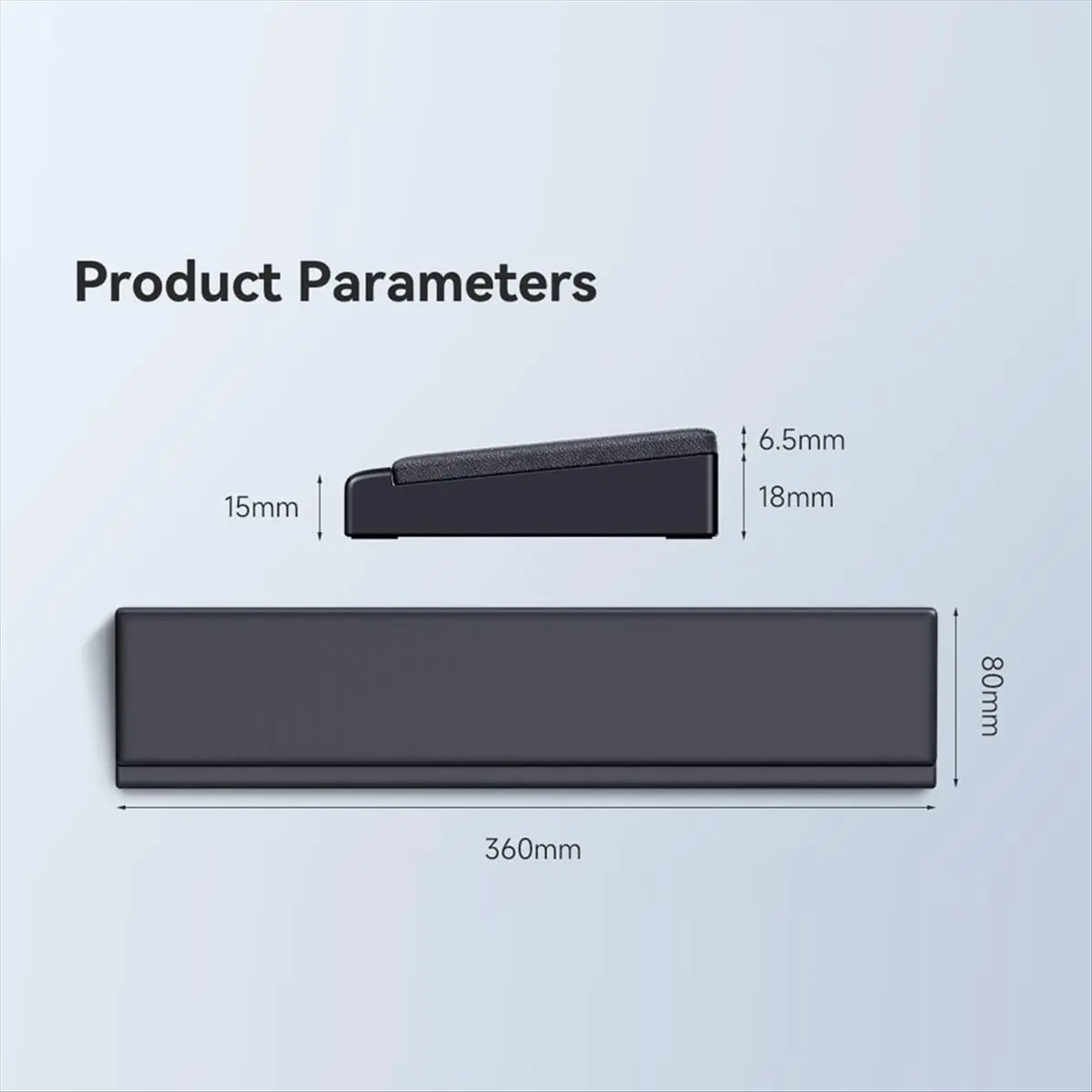 

Carefree-подставка для запястий для клавиатуры с футляром для хранения настольной перегородки, для клавиатуры компьютера, офисный черный