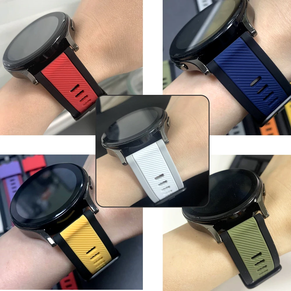 22 มม.สายนาฬิกาสำหรับซัมซุง กาแล็คซี่ วอทช์ 3 45 มม./เกียร์ S3 คลาสสิกสร้อยข้อมือกีฬาสำหรับซัมซุง กาแล็คซี่นาฬิกา 46 มม.สายซิลิโคนนุ่ม