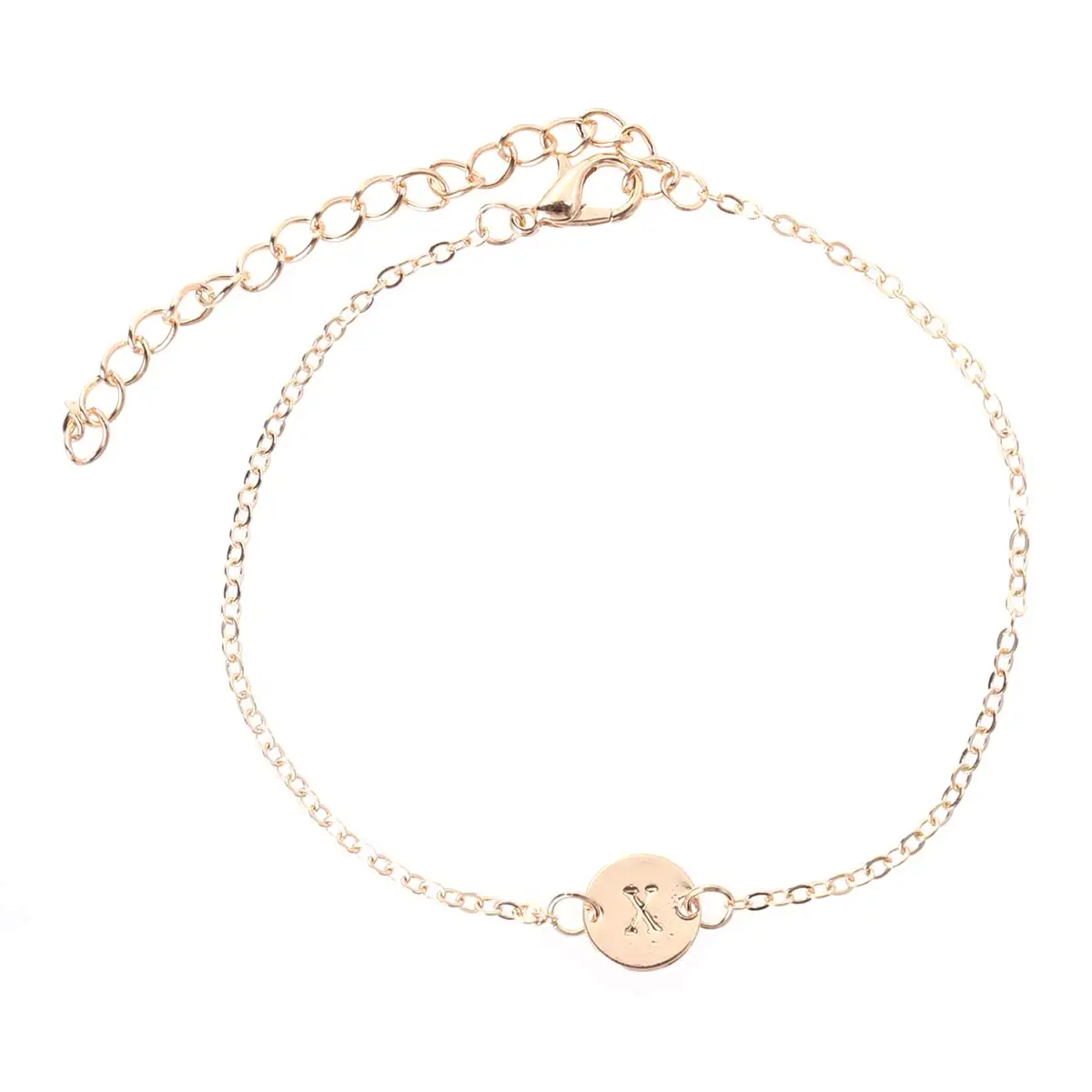 

Elegant Design Foot Chain Letter Shape Anklet Beach Casual Women Bracelet Graceful