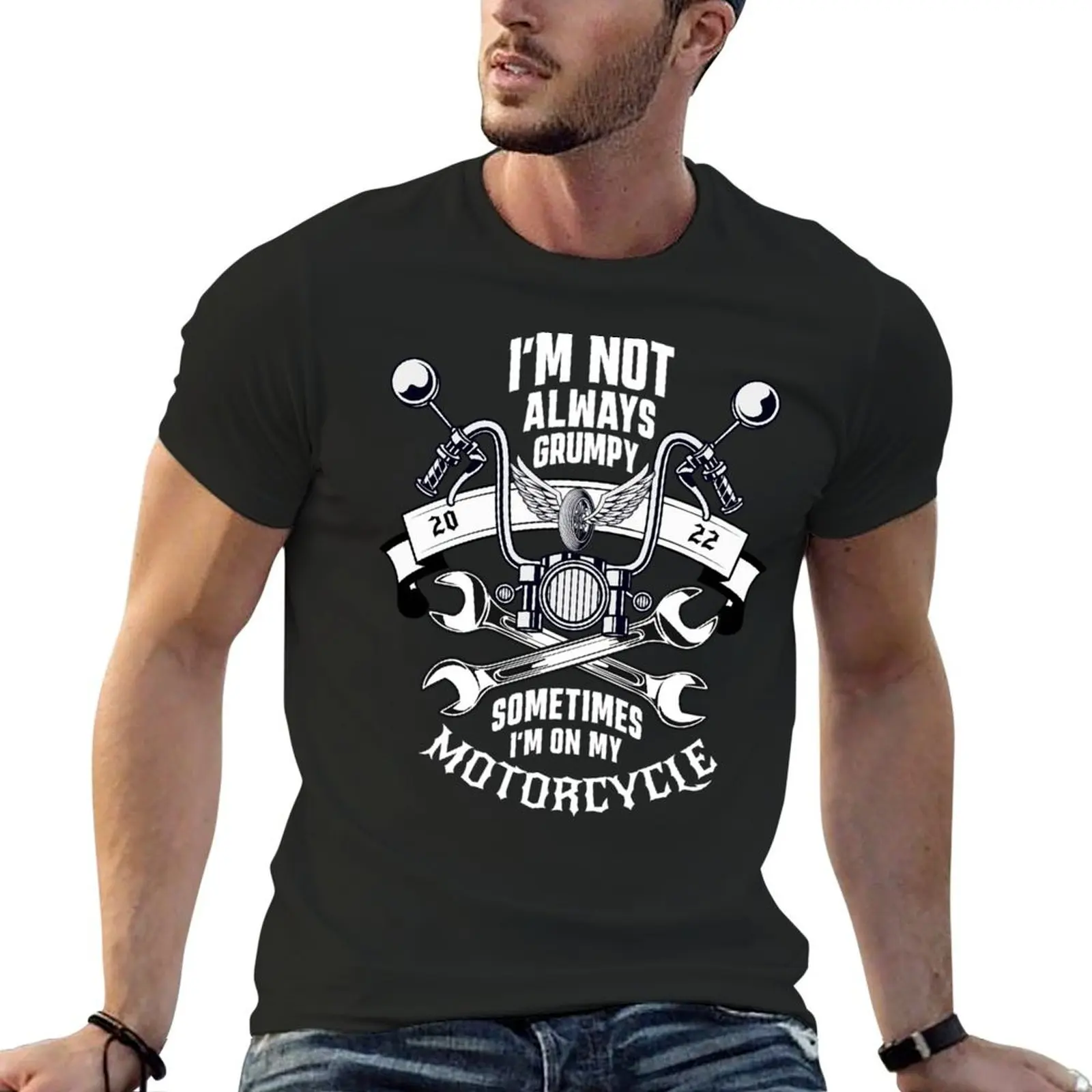 Im Not Always Grumpy Sometimes Im On My Motorcycle T-shirt sublime summer top boys whites mens workout shirts