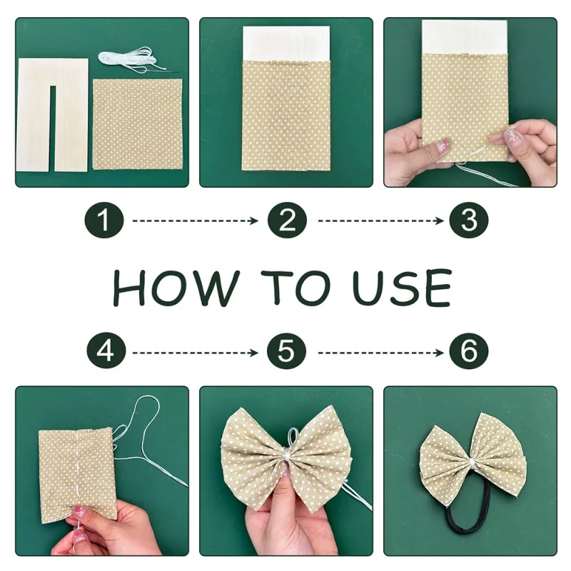 5Pcs Bow Maker Templates Wood Bow Tie Boards Craft Sewing Tool for Ribbon Bow Making Hair Bows Gift Bows Crafts Making Slot: 8mm