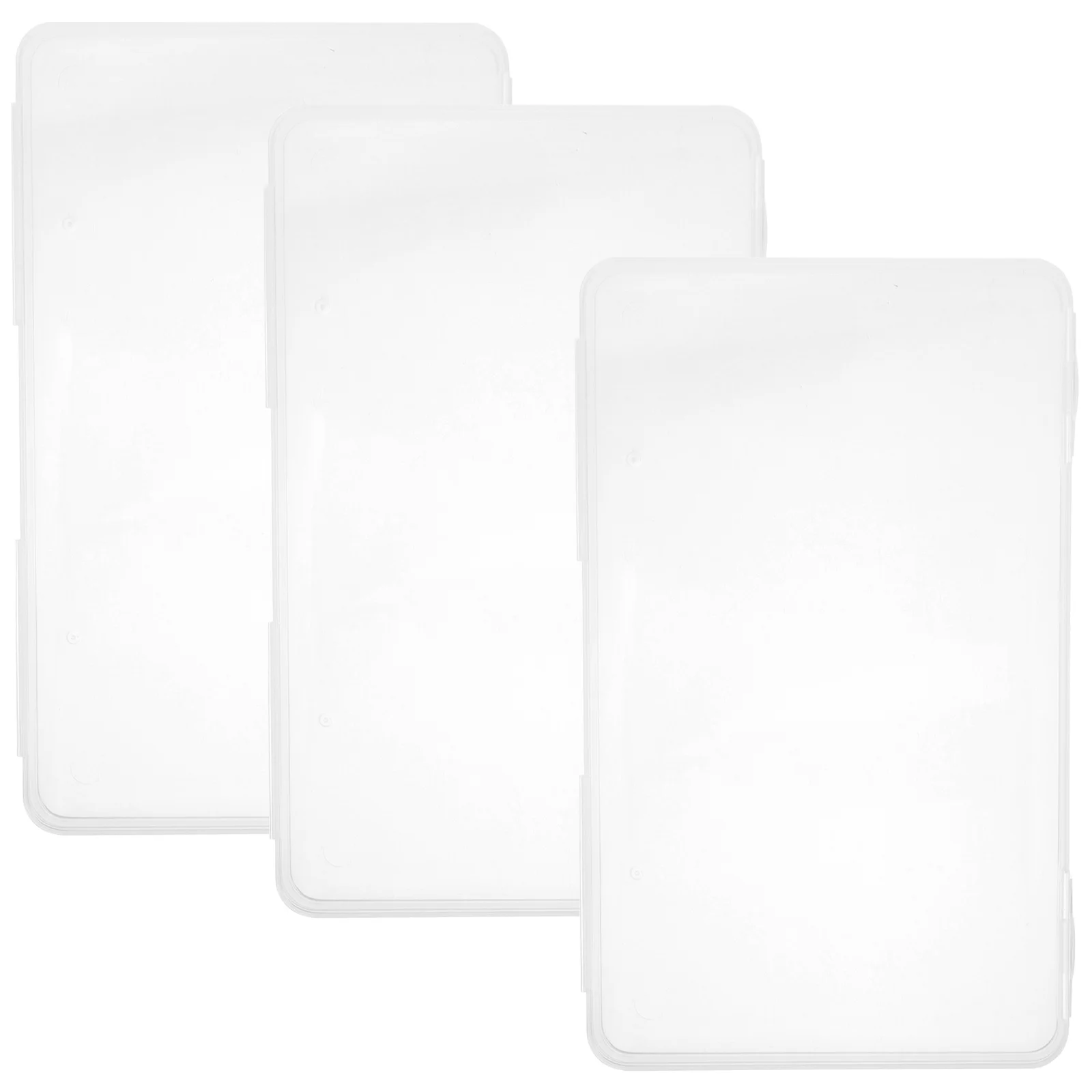 3 قطعة منظم البطاقات صندوق تخزين شفاف عالي الجودة مادة البولي بروبيلين صور الأعمال المحمولة حاوية أظافر المجوهرات