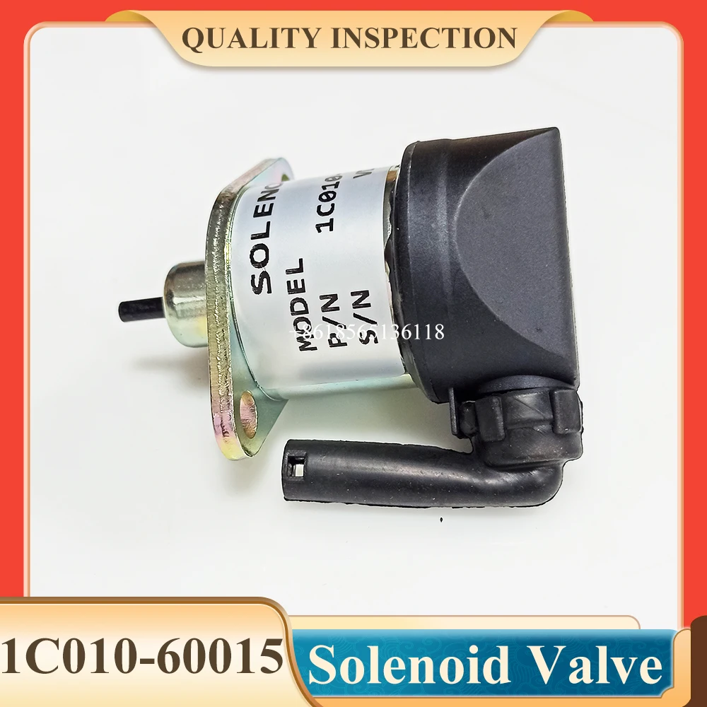 1C010-60015 12V Fuel Shut Off Solenoid For Kubota M8200 M8540 M9000 M9540 M95S M95X 1C010-60016 1C010-60017