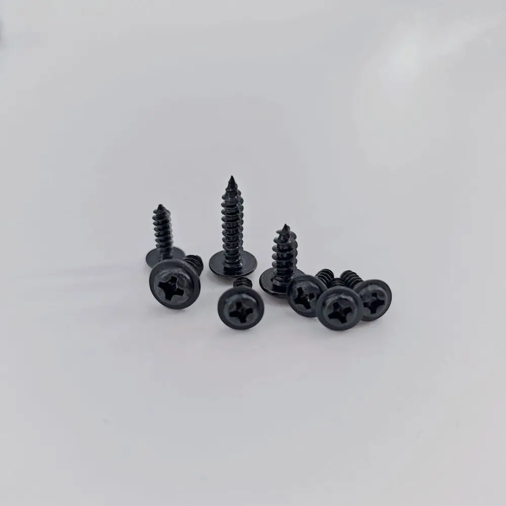 340 Black Round Head Self Tapping Screws Fasteners Hardware Kit Professional Tool Wood Metal Repair Construction Fixing Items