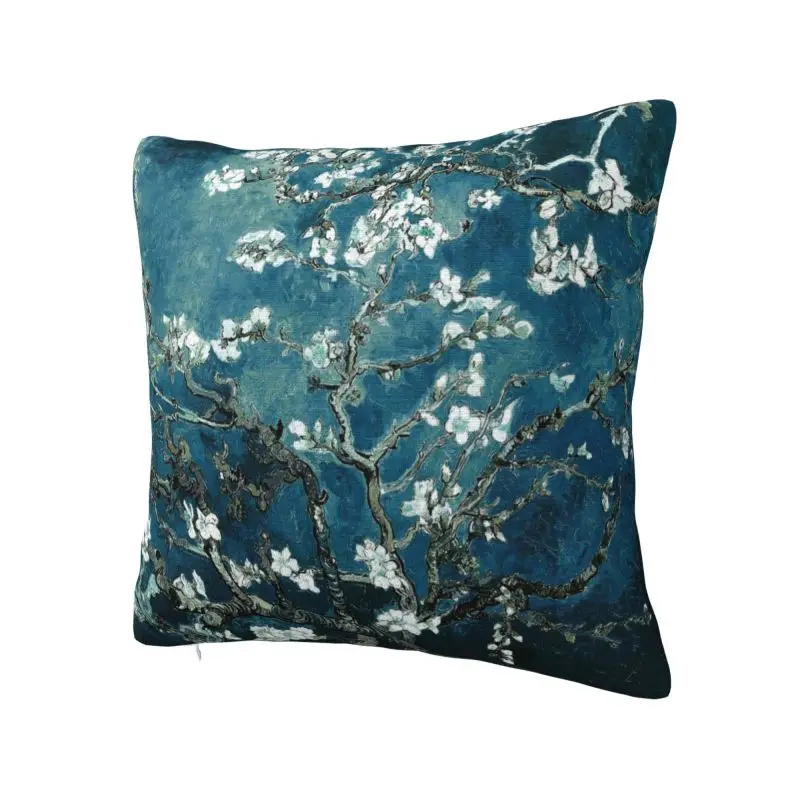 Van Gogh Almond Blossoms Throw Pillow Covers Bedroom Decoration Kawaii Flowers Painting Outdoor Cushions Square Pillowcase