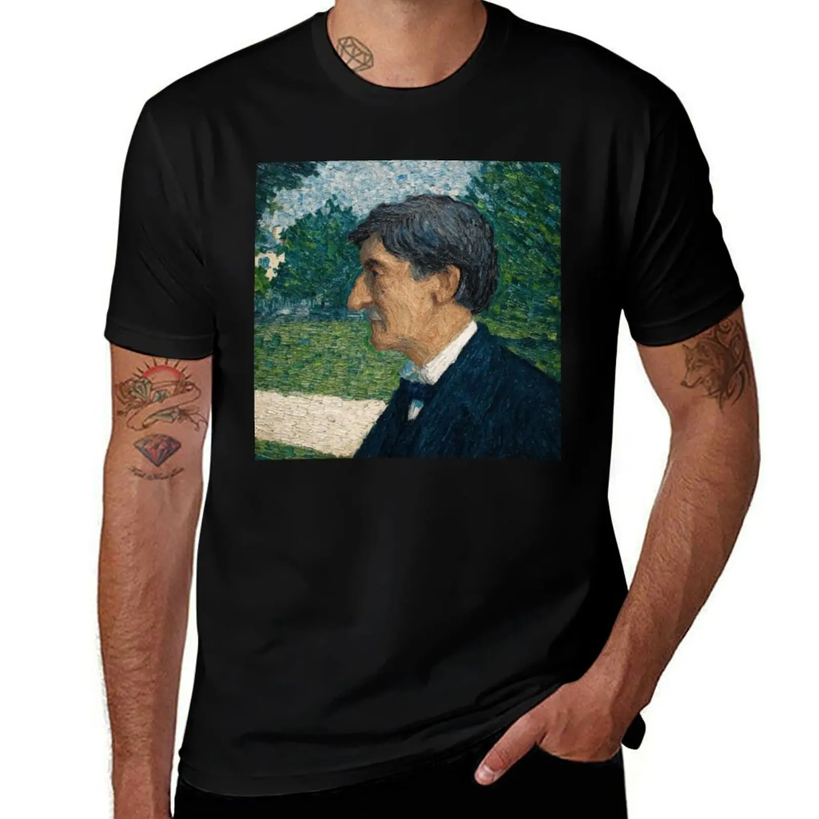 

Ralph Waldo Emerson Post-impressionist painting style T-Shirt vintage anime figures summer clothes boys whites mens fashion