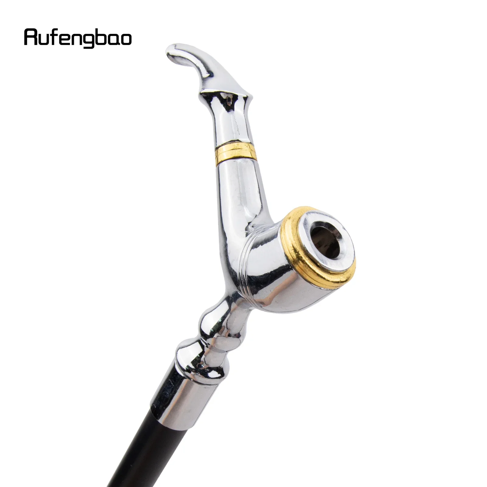 White Pipe Pattern Luxury Fashion Walking Stick for Party Decorative Cane Elegant Crosier Knob Walking Stick 93cm