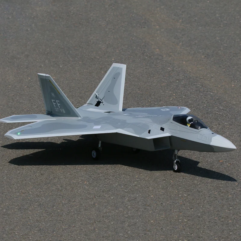 New 64mm F22 Conduit Remote Control Model Airplane With Retractable Landing Gear And Flaps Fixed Wing Raptor Fighter Toy