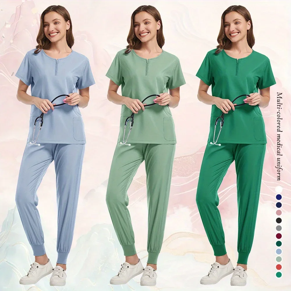 

Clothing for Women Scrubs Jogger Sets Nursing Pants Gown High Quality Uniforms Wholesale Beauty Uniform