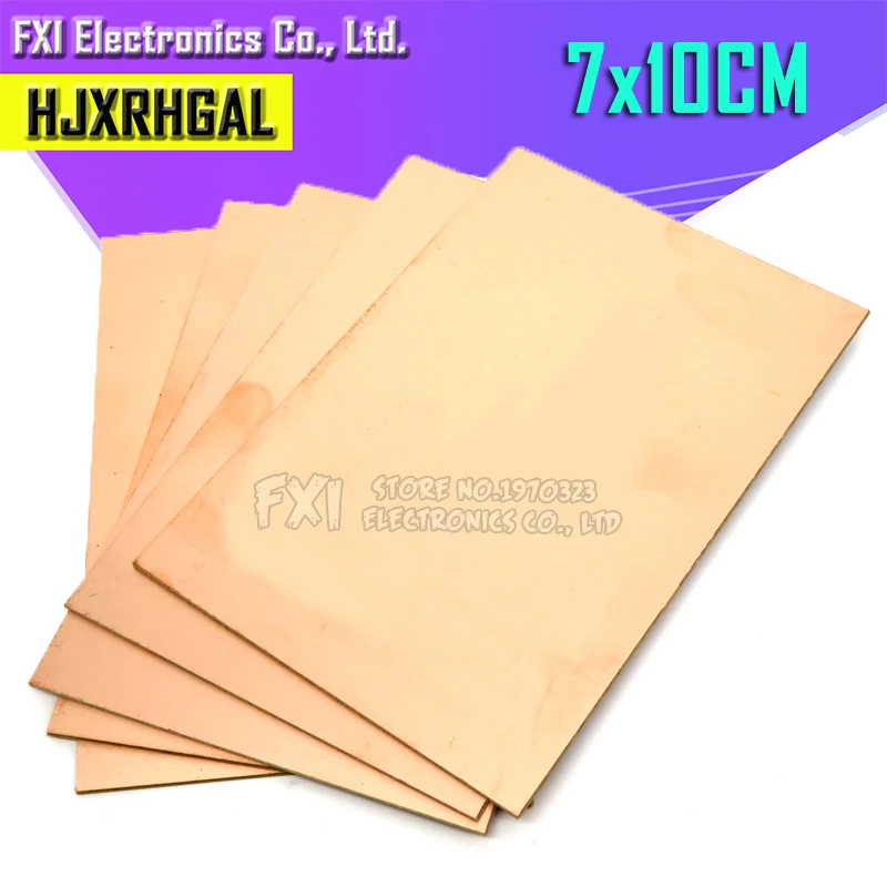5 sztuk FR4 PCB 7x10cm 7*10 jednostronna płyta pokryta miedzią DIY zestaw PCB laminowana płytka drukowana igmopnrq