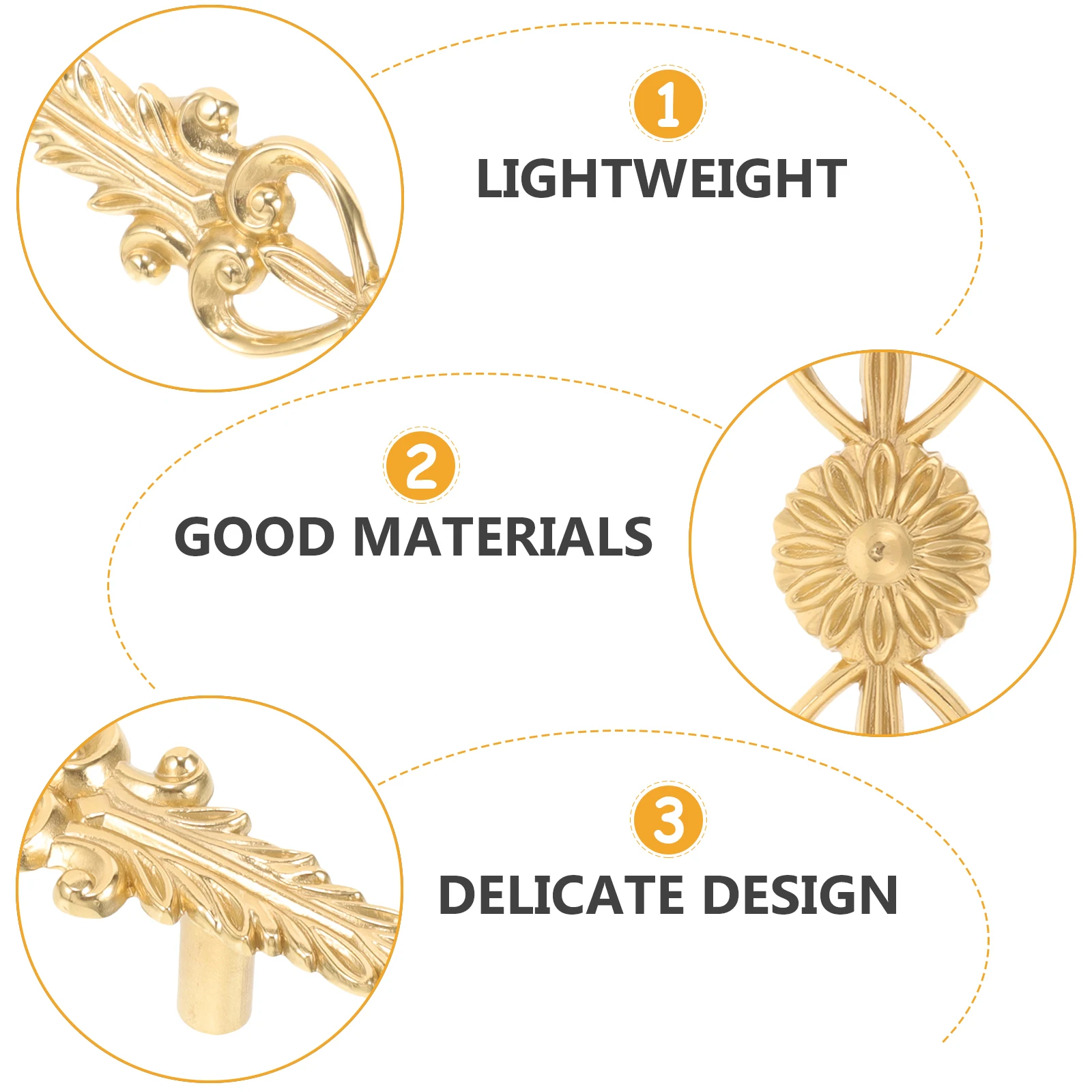 

1pcs Brass Cabinet Handles Decorative Dresser Pulls Double Hole Metal Drawer Handle Lightweight Easy Install Matte Finish For