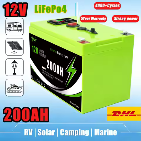Ultra-Long Life Lithium Battery 12V 200Ah LiFePO4 Battery with Low-Temp Cutoff🥊 Built for Solar Battery Camping&amp;Off-Grid🌸Power