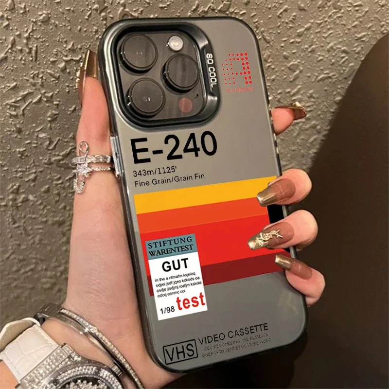 New Plane Ticket Label Matte Laser Case For iPhone 15 14 13 12 11 Pro Max XS XR X 7 8 Plus SE Bumper Protectiou Plating Cover