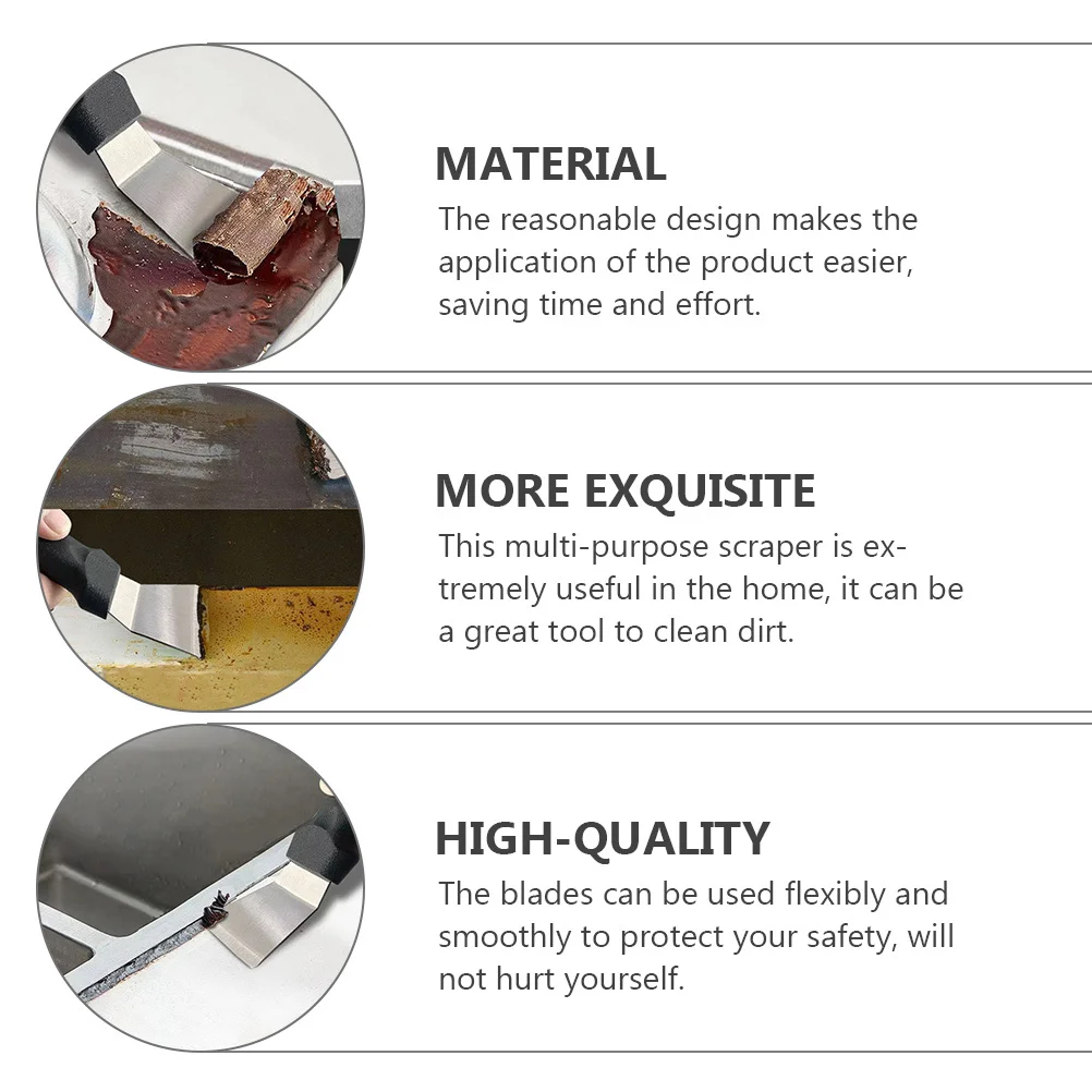 

4Pcs Cleaning Scraper Floor Glue Removal Multi-Purpose Tool Compact Safe for Tiles Glass Ceramic Surface Cleaner