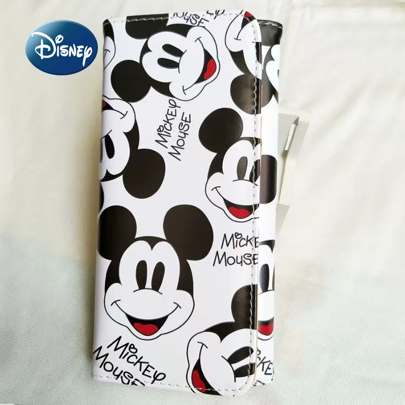 

Disney Mickey New Wallet Cartoon Cute Women's Wallet Long, Large Capacity Magnetic Buckle Printed Coin Purse Multiple Card Slots