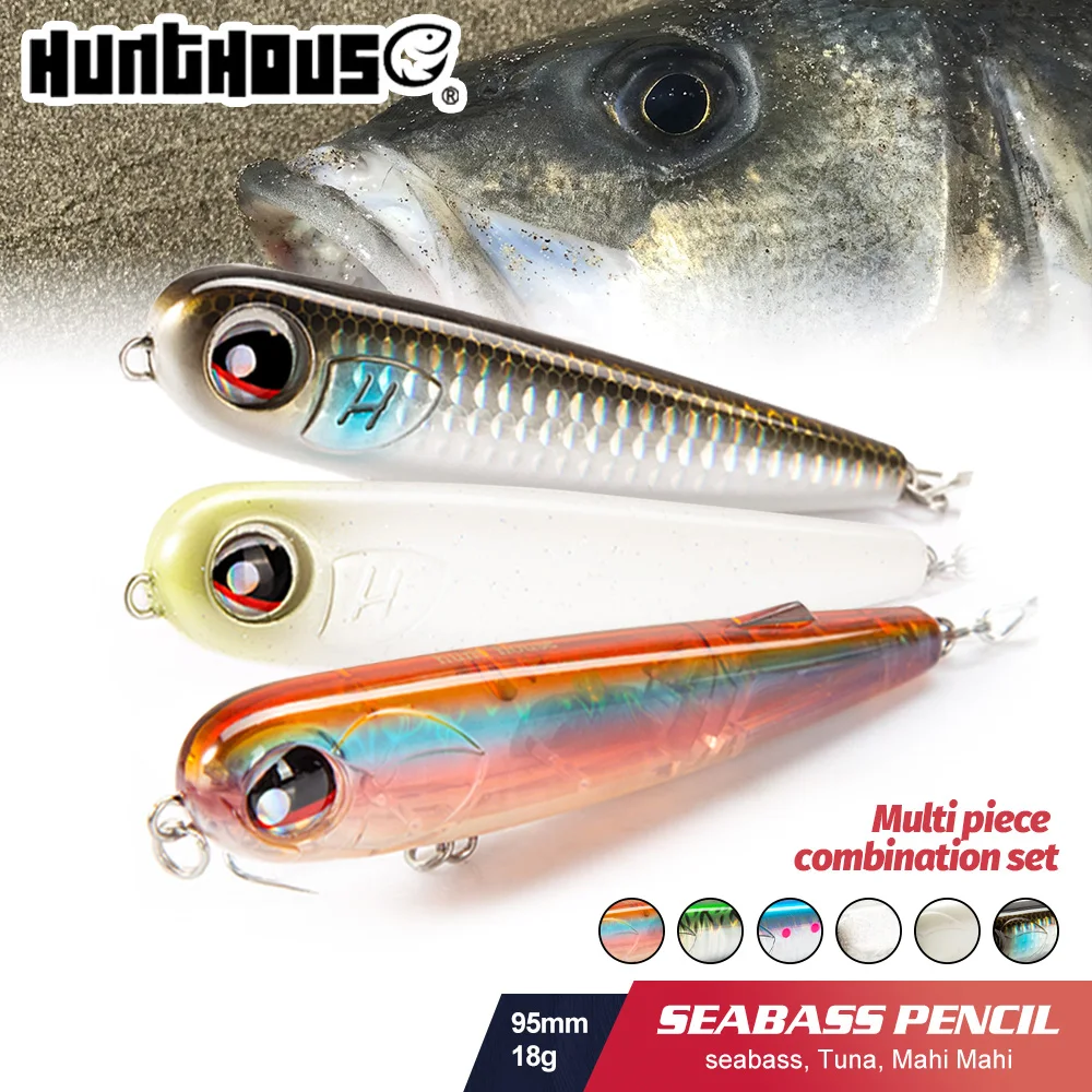 Многокомпонентная комбинированная плавающая приманка-карандаш для охоты, 95 мм/18 г, приманка для морской воды WTD, приманка Pesca Stick, пластиковые ходунки