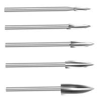 A43F-Wood Carving Drill Bit HSS Engraving Drill Bit Set Root Milling Grinder Burr Precise Carve Woodwork 5PCS