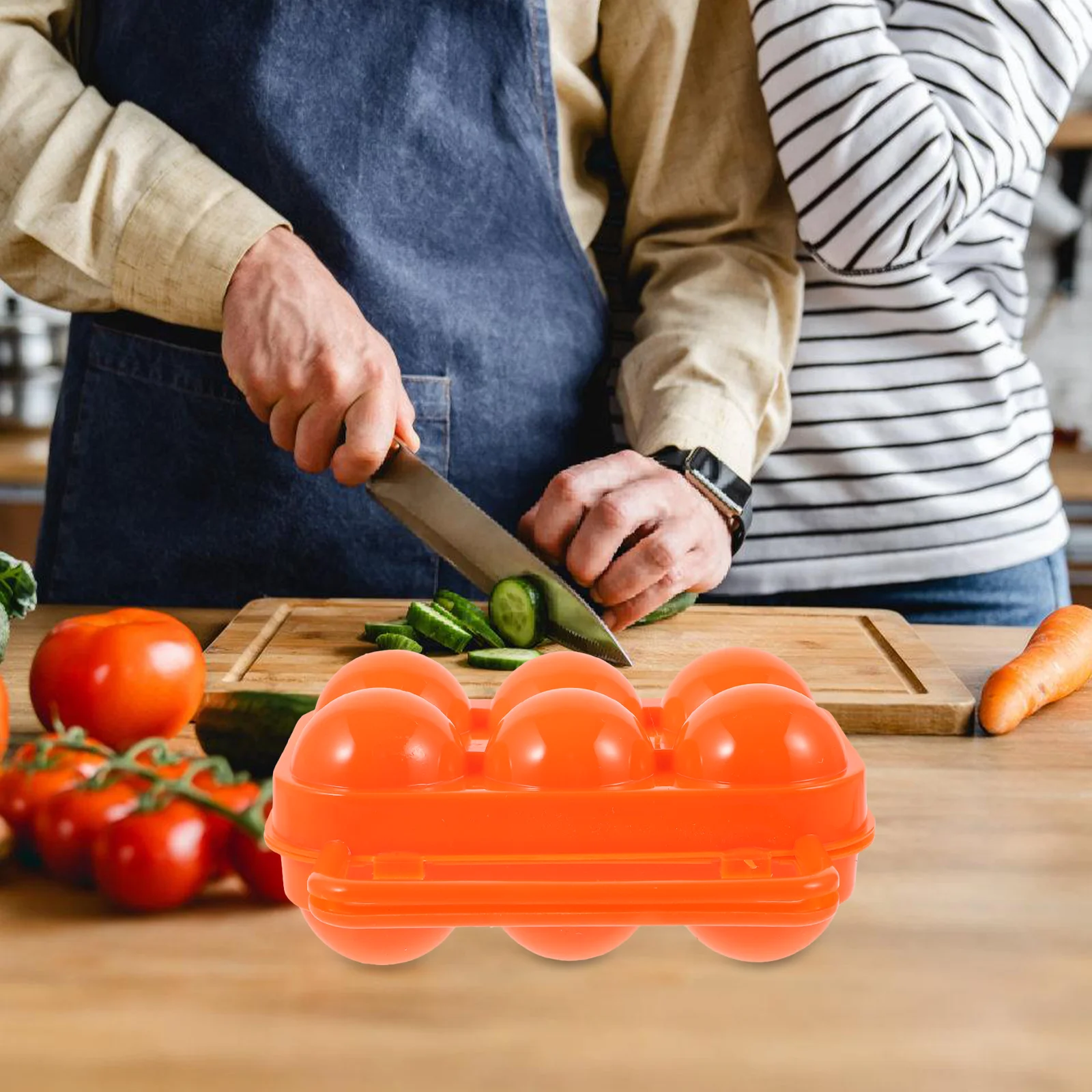 

Portable Egg Durable Plastic Egg Container ABS Plastic 6 Eggs H Lock for Kitchen Camping Travel Storage Box